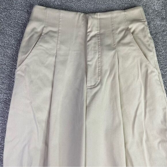 Zara Barrel Pants Women's XS Beige Tapered Cropped Pleated Balloon Pockets - Picture 2 of 12